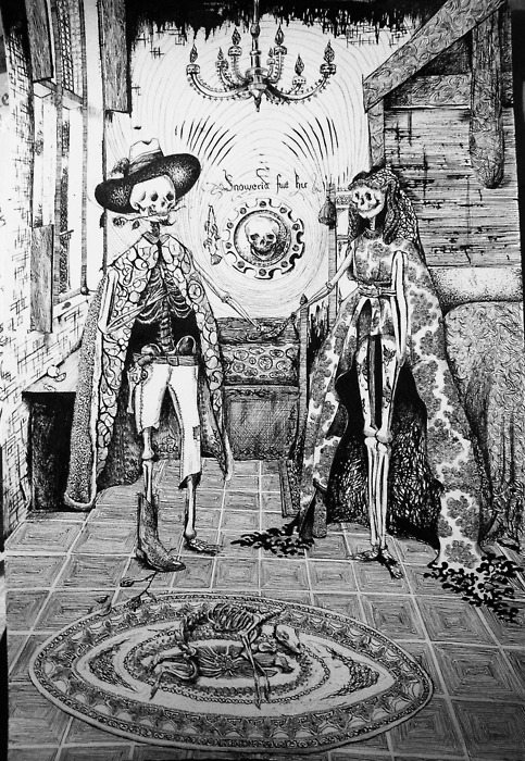 Jose Guadalupe’s version of Jan Van Eyck’s Marriage of Arnolfini Jose Guadalupe’s version of Jan Van Eyck’s Marriage of Arnolfini