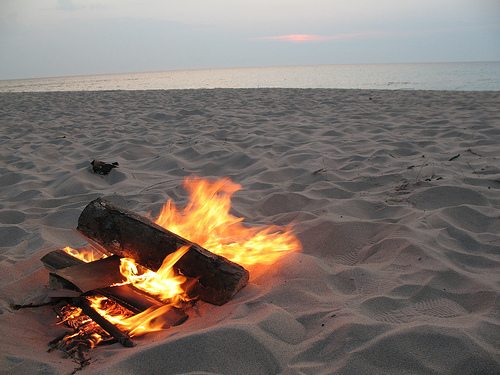 Beach fire